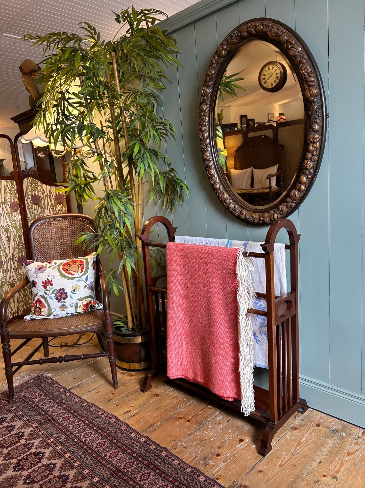 Arts & Crafts Mahogany Towel Rail