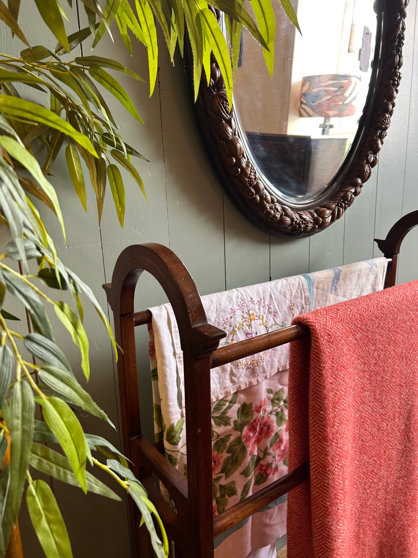 Arts & Crafts Mahogany Towel Rail