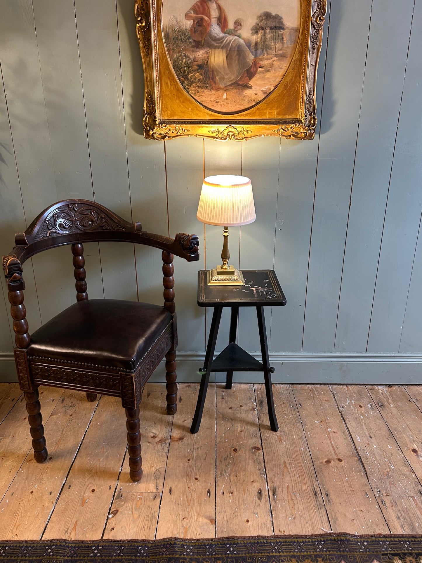 Small Japanned Side Table