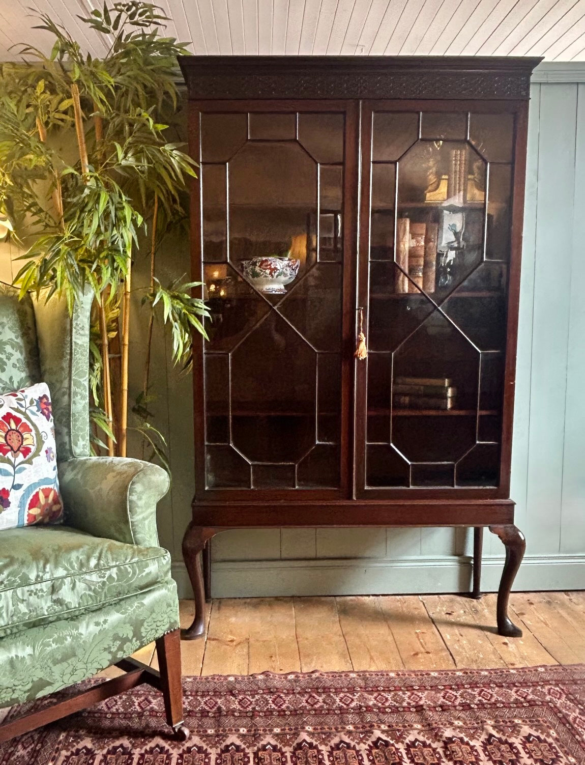 Victorian Astral Glazed Mahogany Bookcase