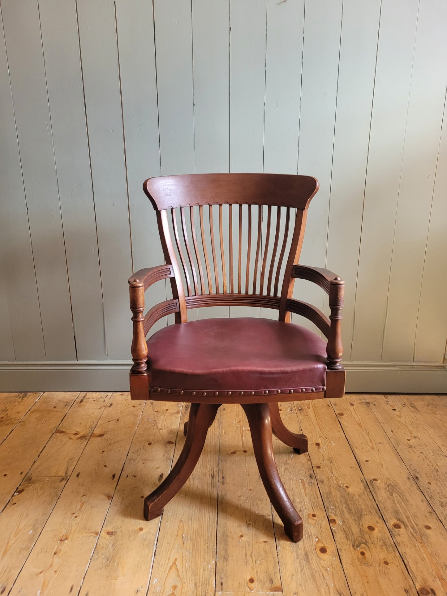 Aesthetic Movement Walnut Swivel Chair