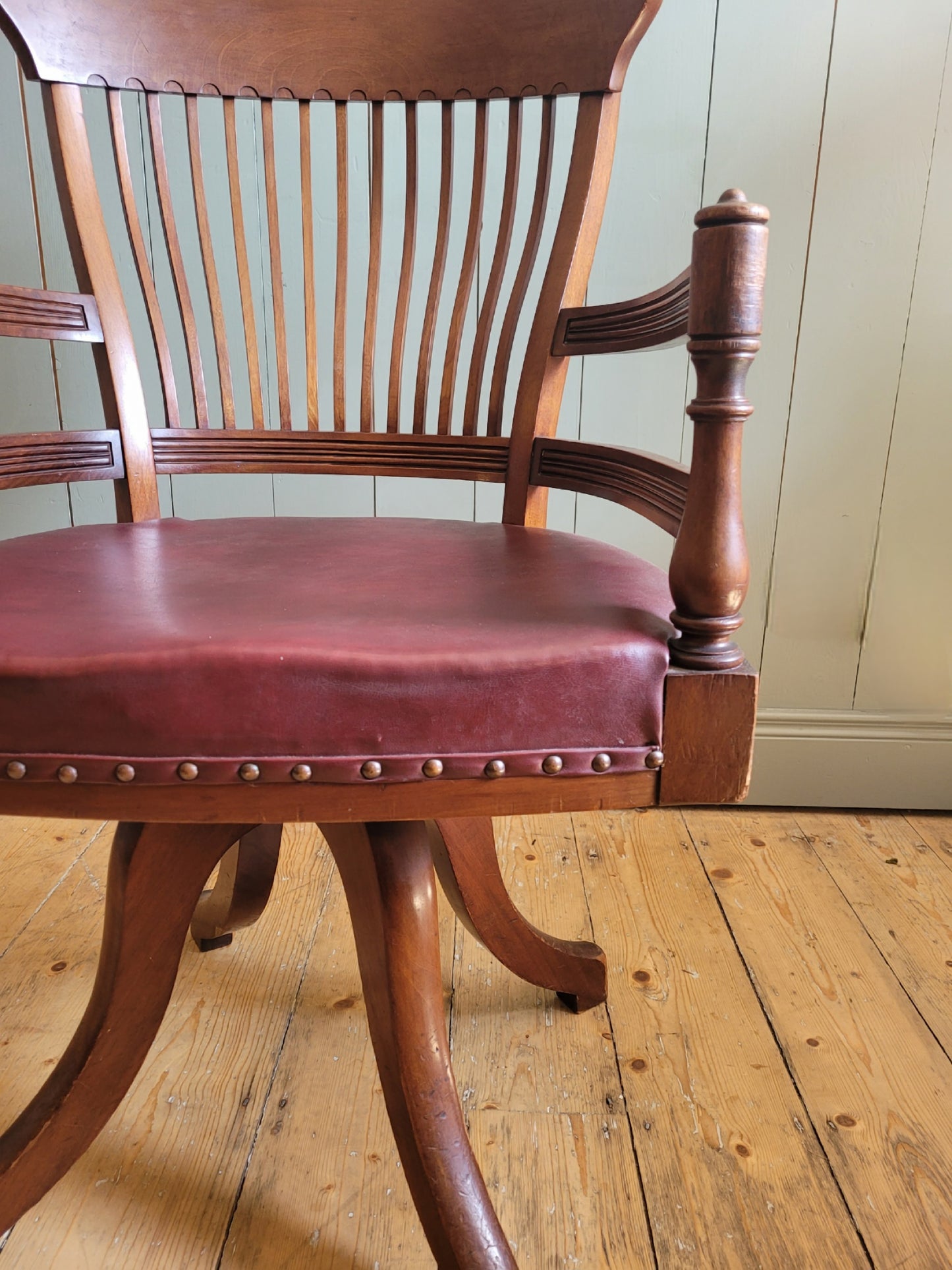 Aesthetic Movement Walnut Swivel Chair