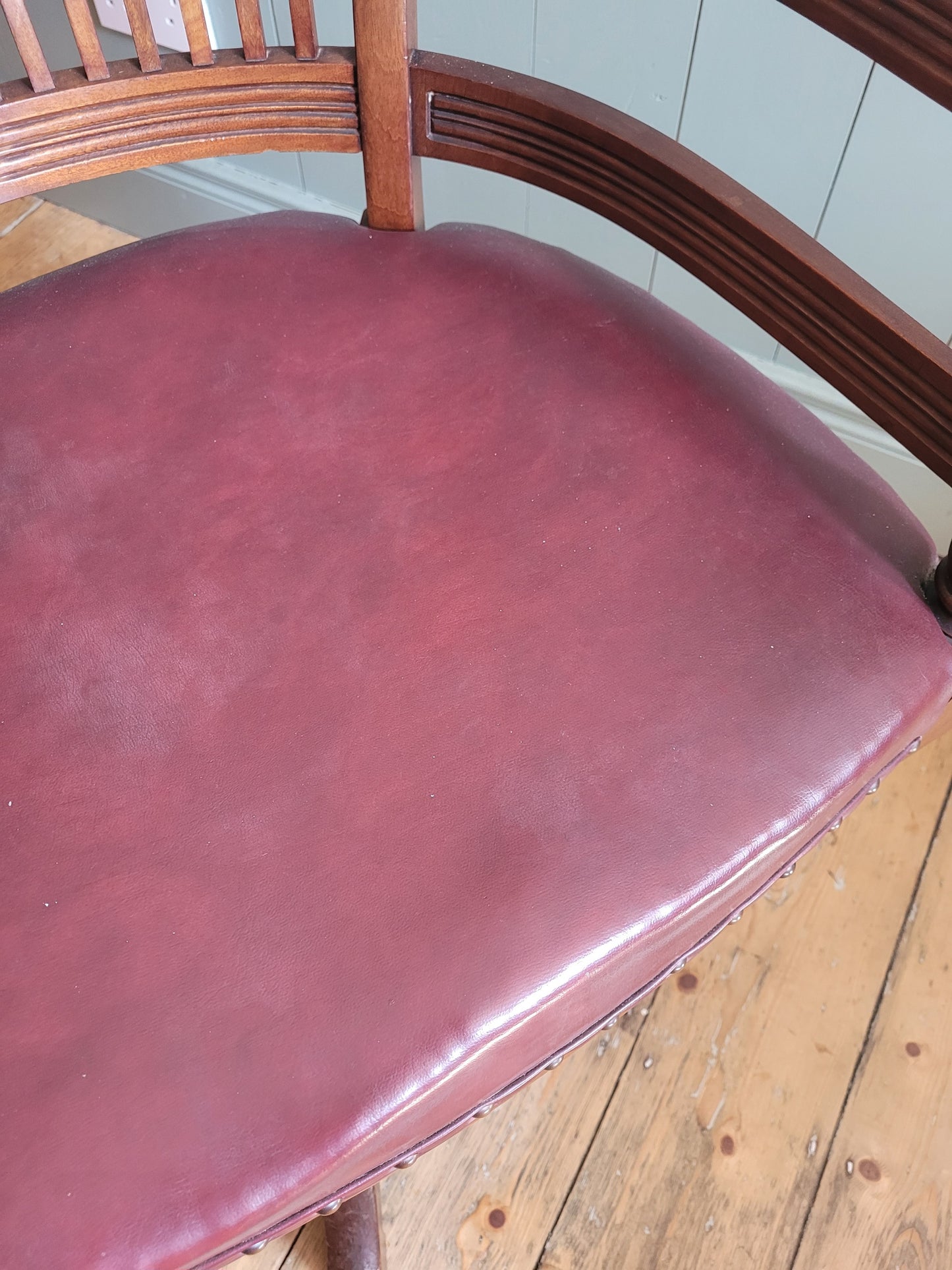 Aesthetic Movement Walnut Swivel Chair