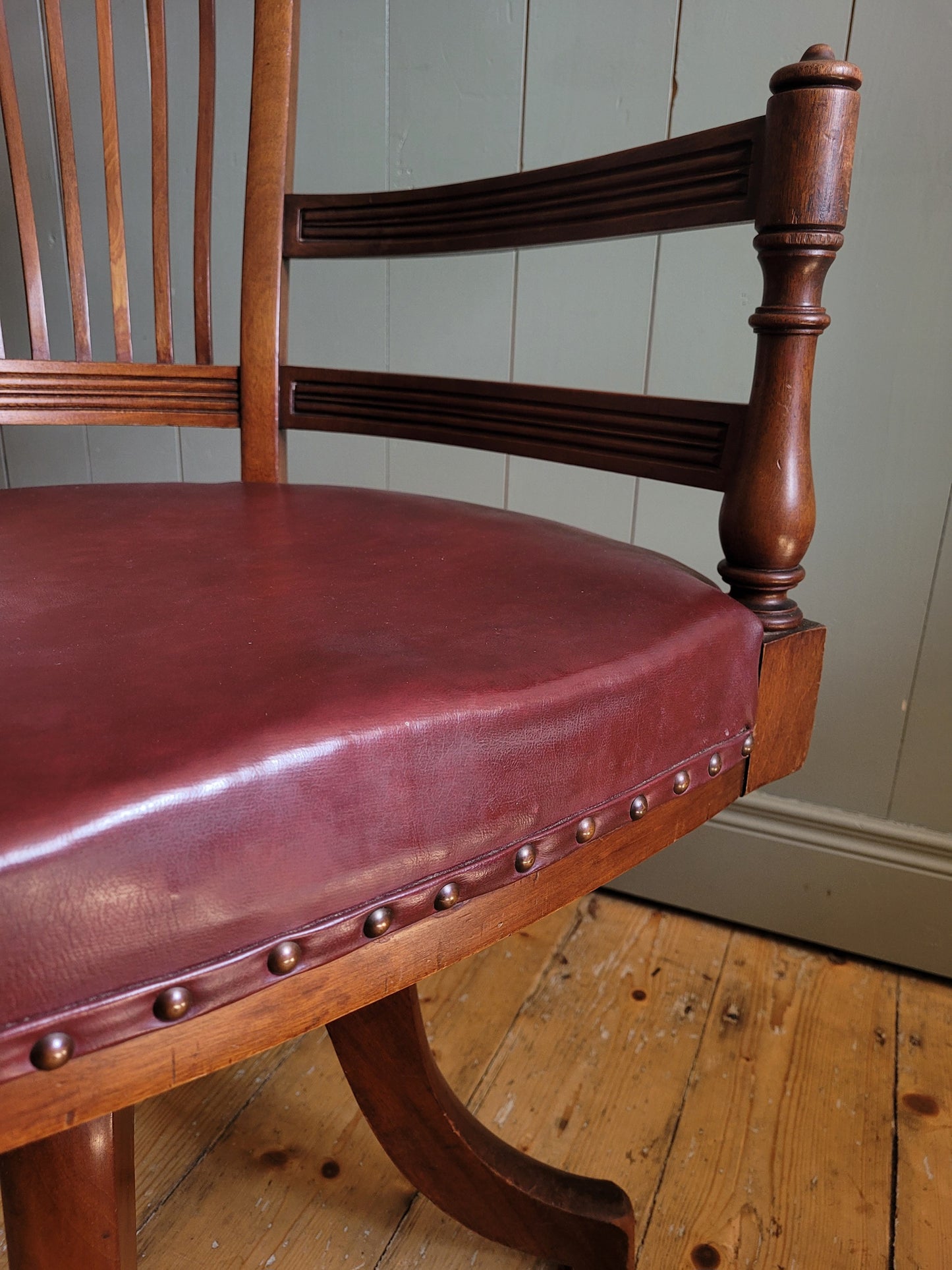 Aesthetic Movement Walnut Swivel Chair