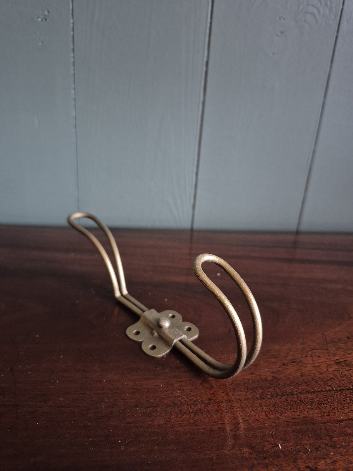 Antique Brass Hand Forged Double Iron Hook