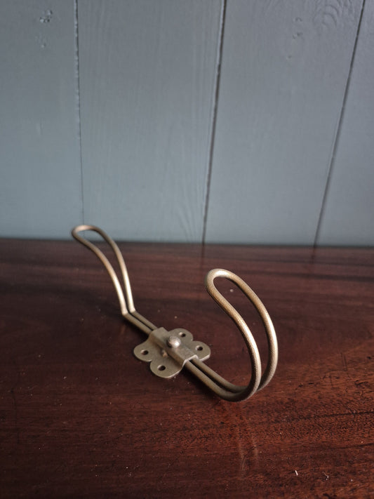 Antique Brass Hand Forged Double Iron Hook
