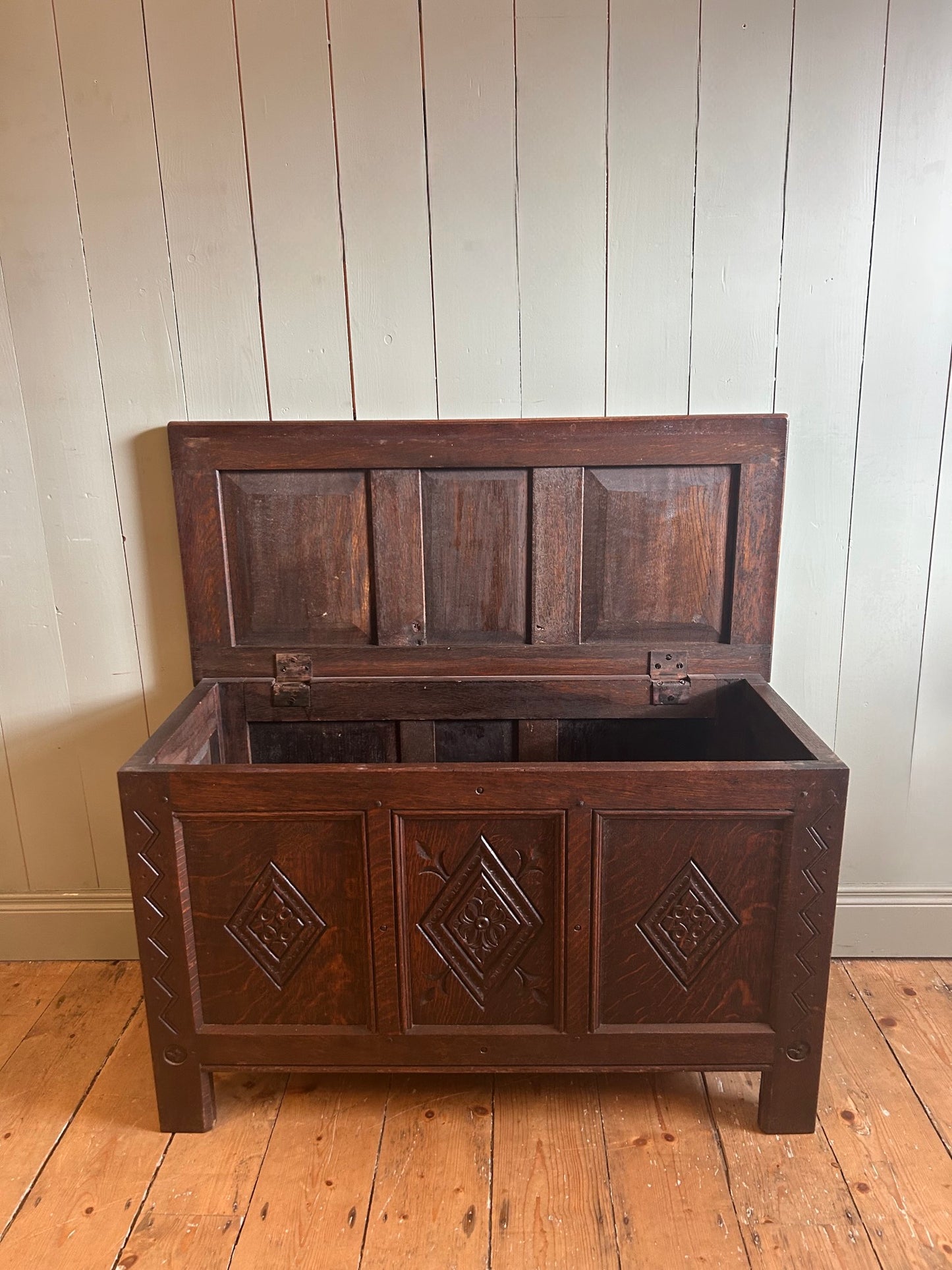 Antique Oak Coffer c1910-1930