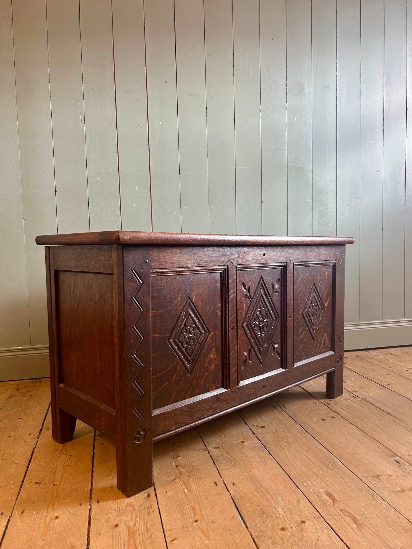 Antique Oak Coffer c1910-1930