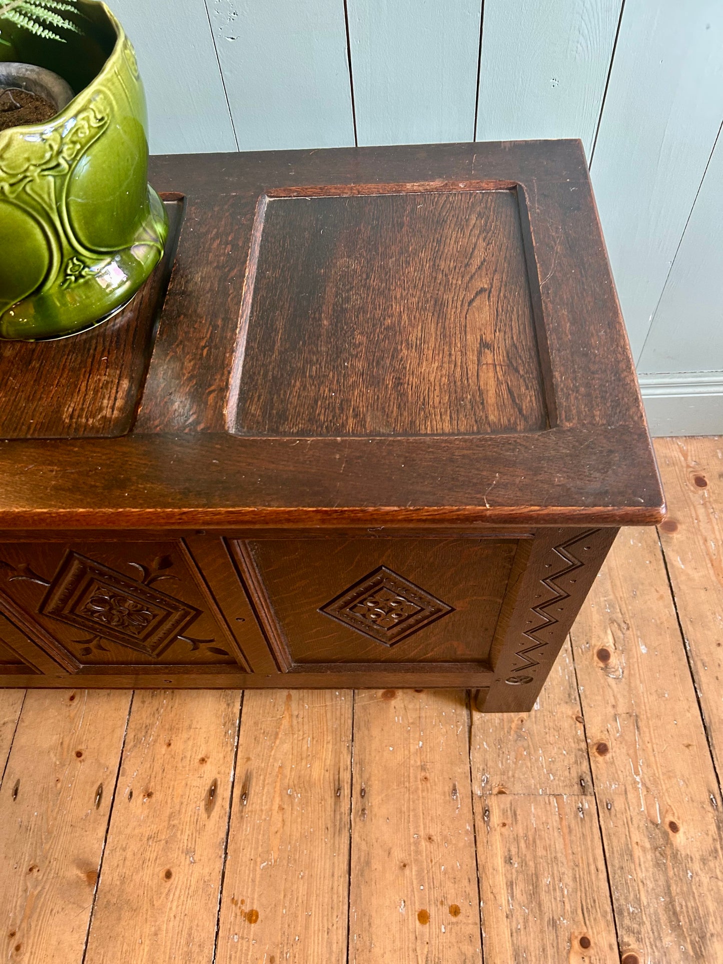 Antique Oak Coffer c1910-1930