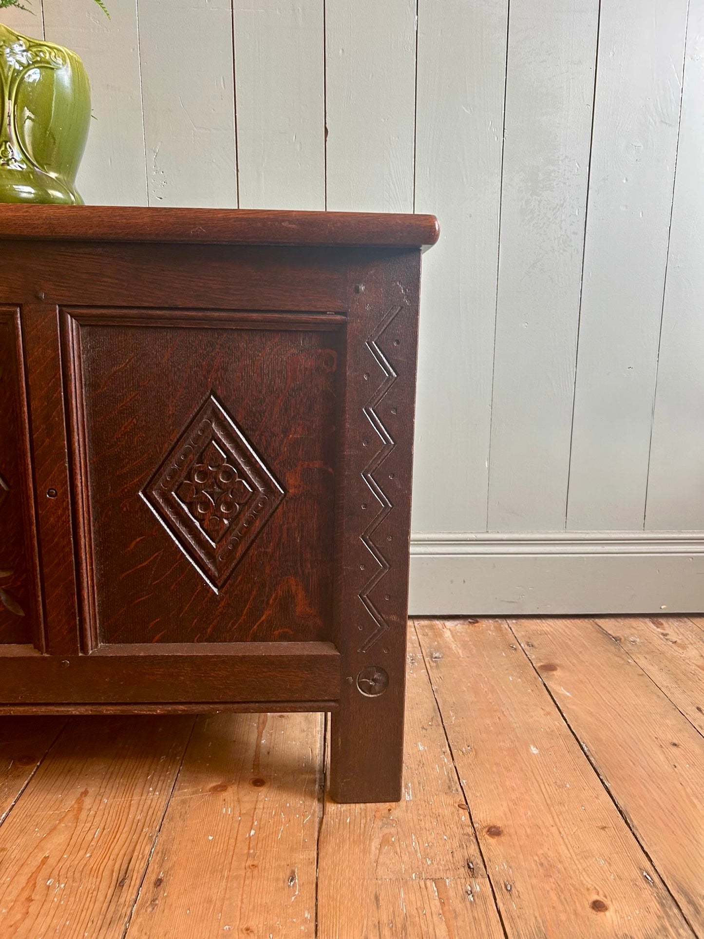 Antique Oak Coffer c1910-1930