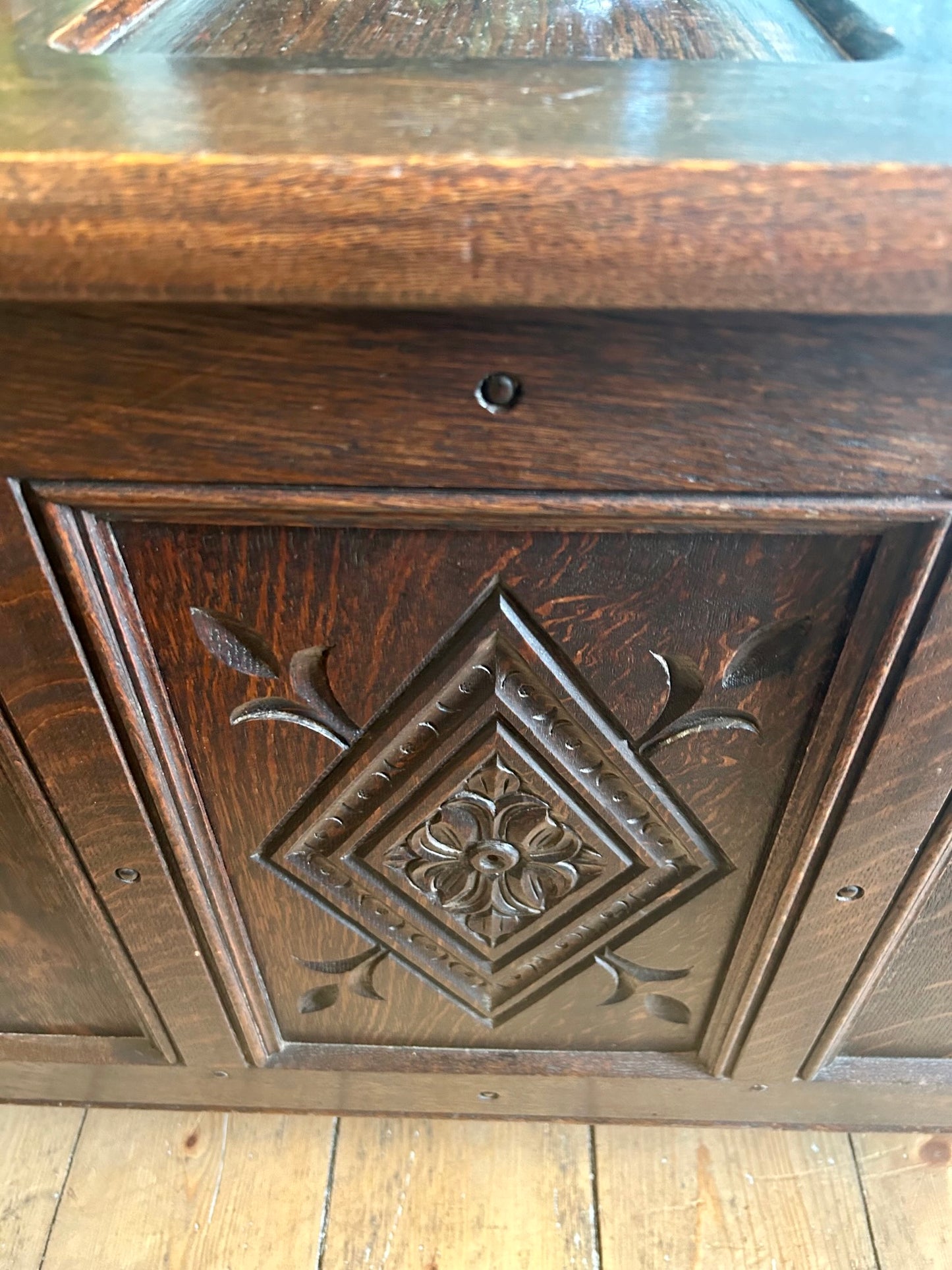 Antique Oak Coffer c1910-1930