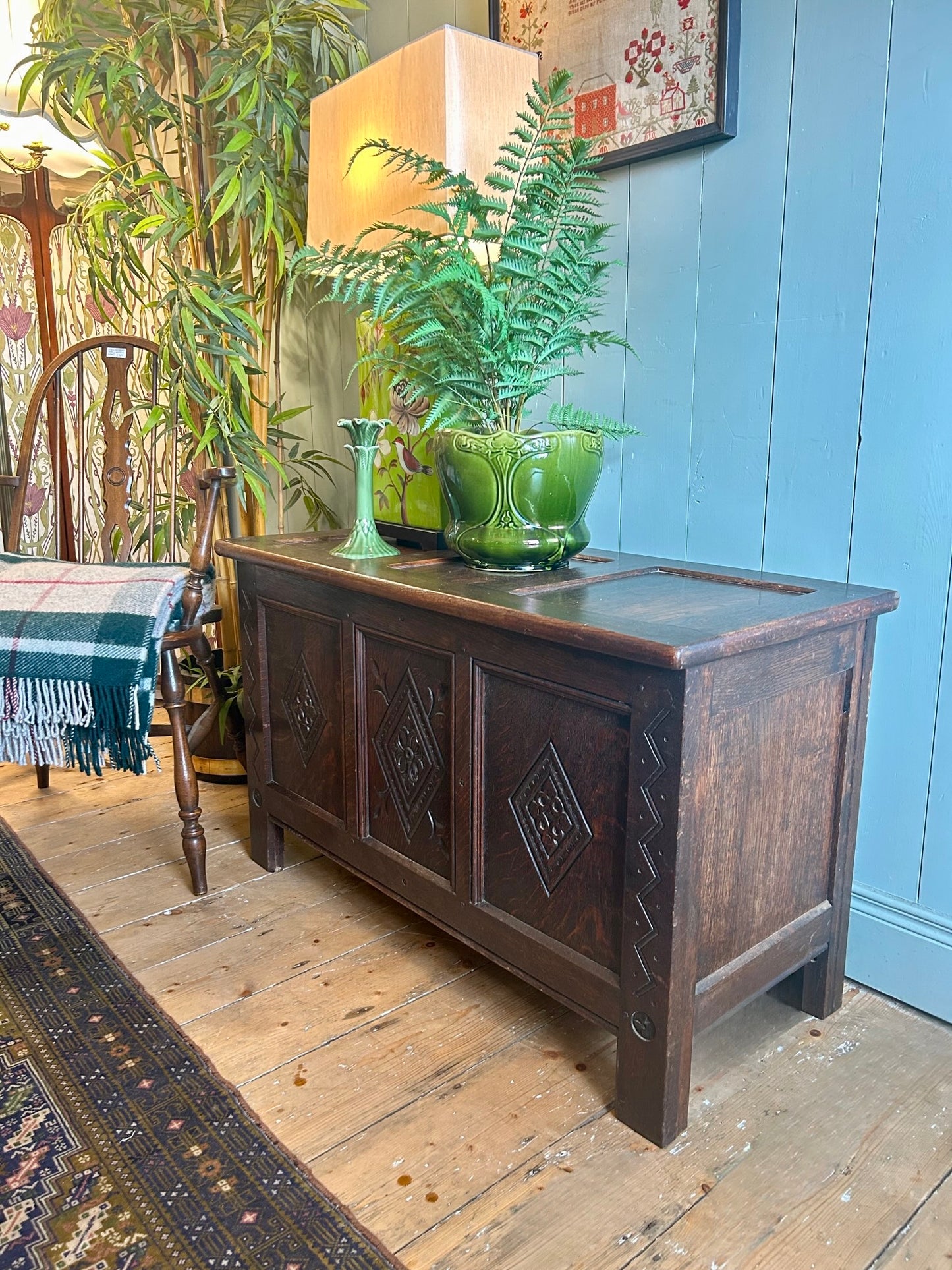 Antique Oak Coffer c1910-1930