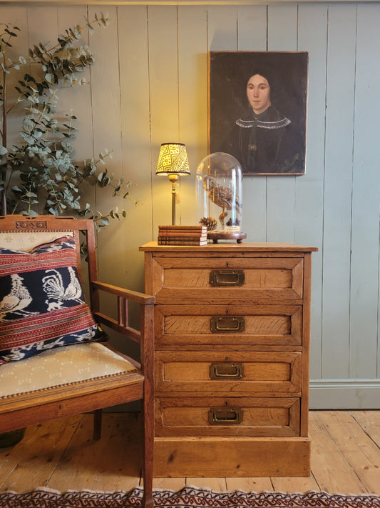 Antique Oak Silver Chest