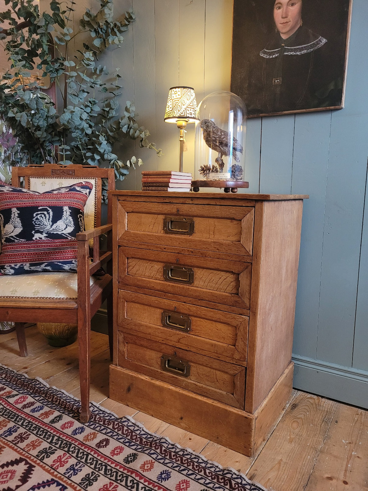 Antique Oak Silver Chest