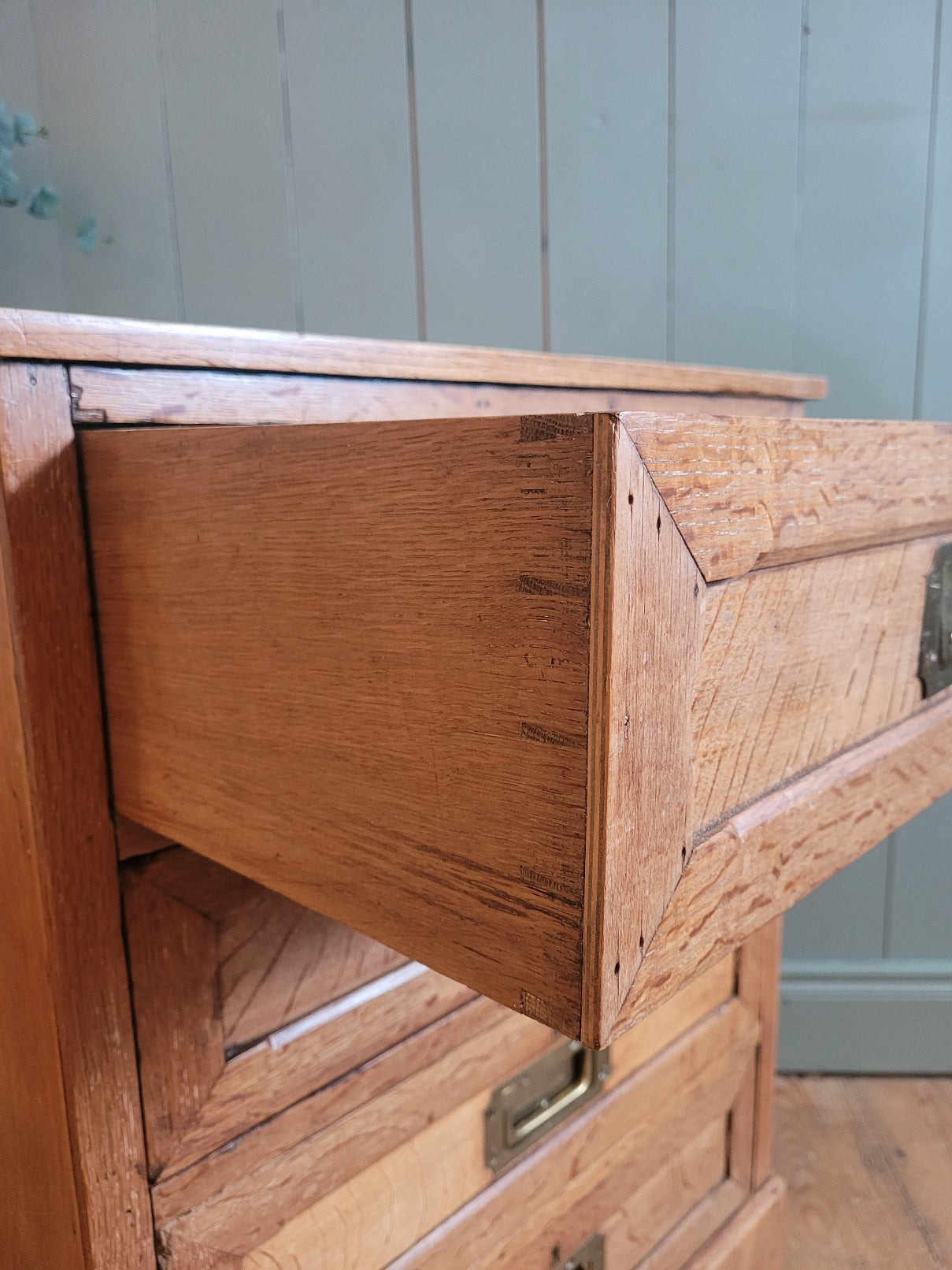 Antique Oak Silver Chest