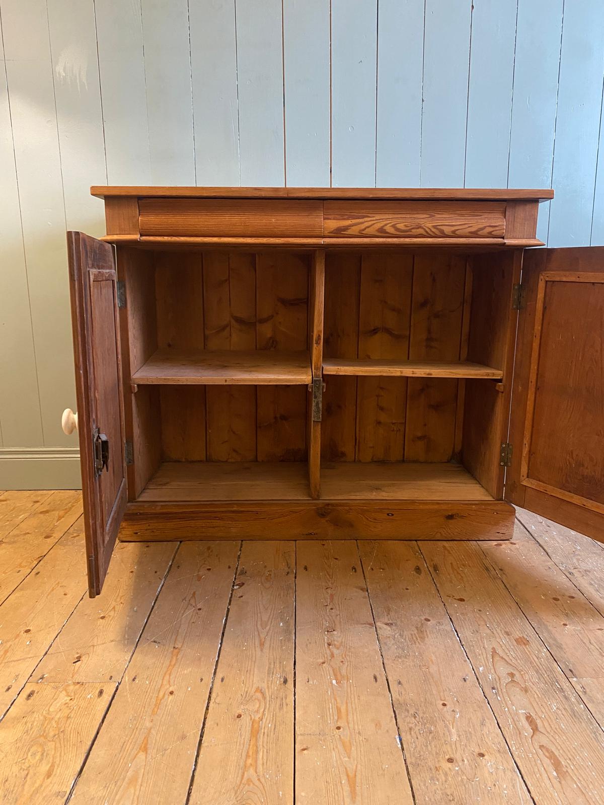 Antique Pitch Pine Sideboard