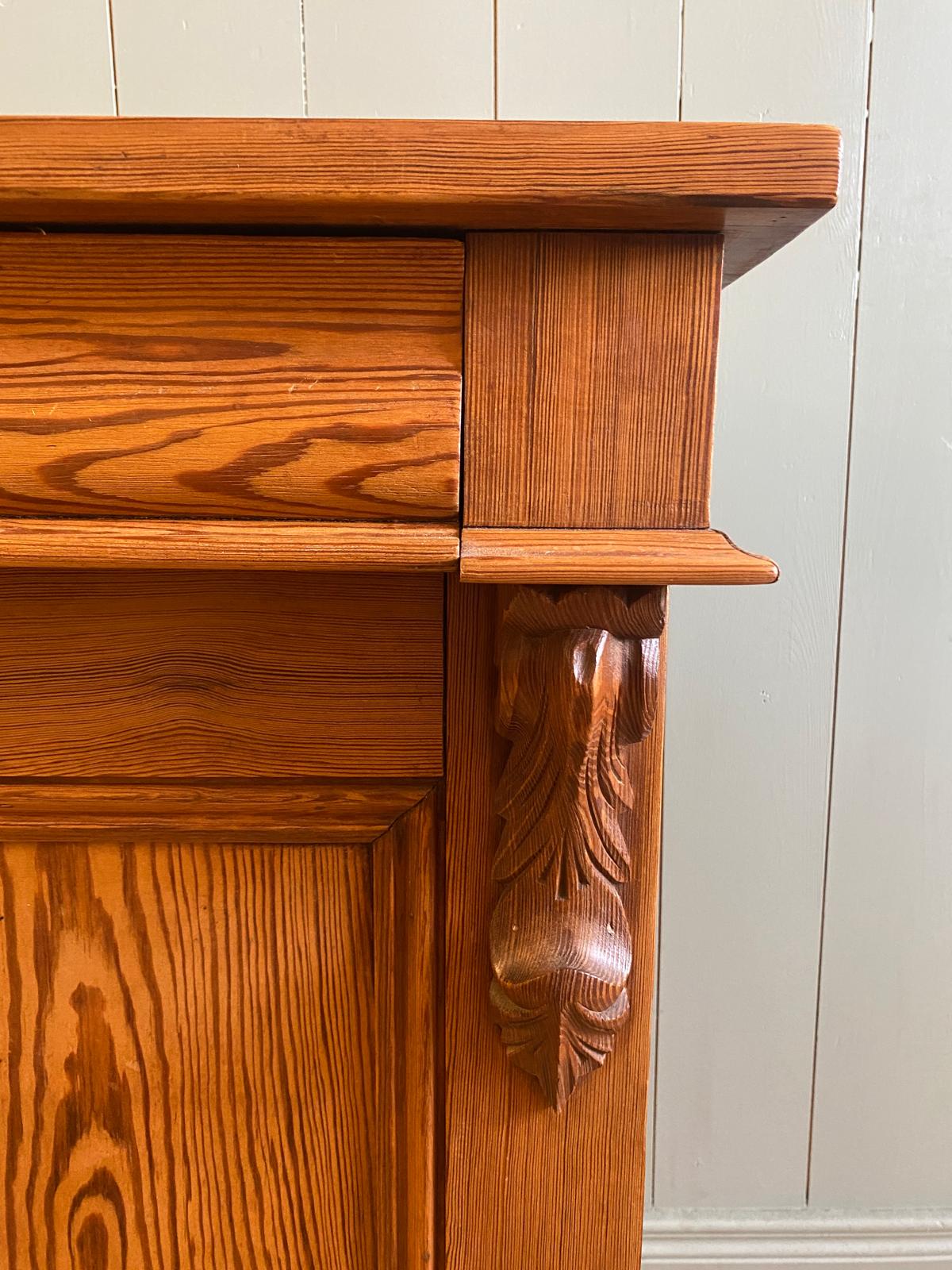 Antique Pitch Pine Sideboard