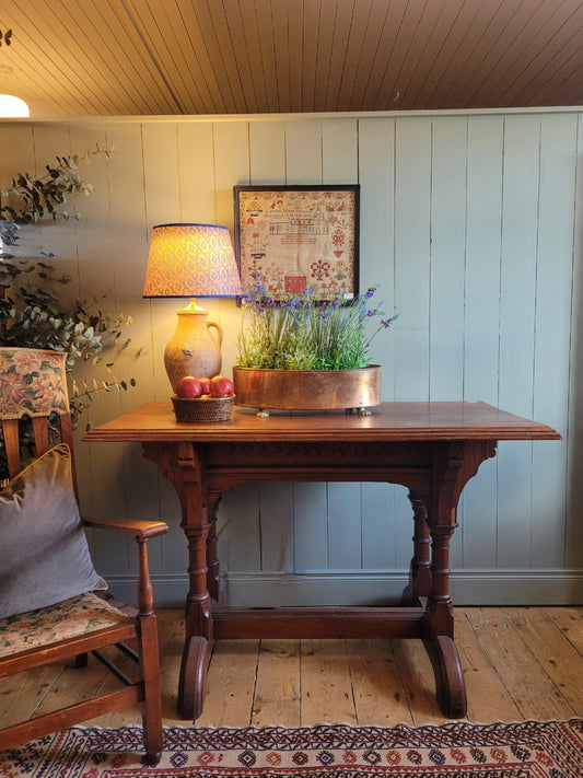 Antique Pitch Pine Alter Console