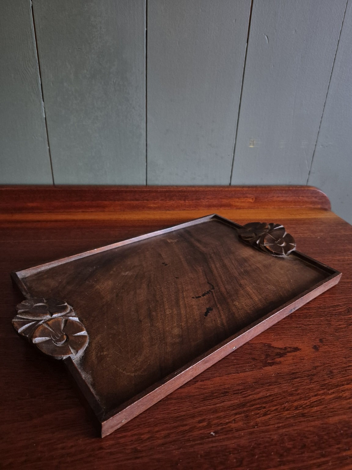 Antique Mahogany Tray