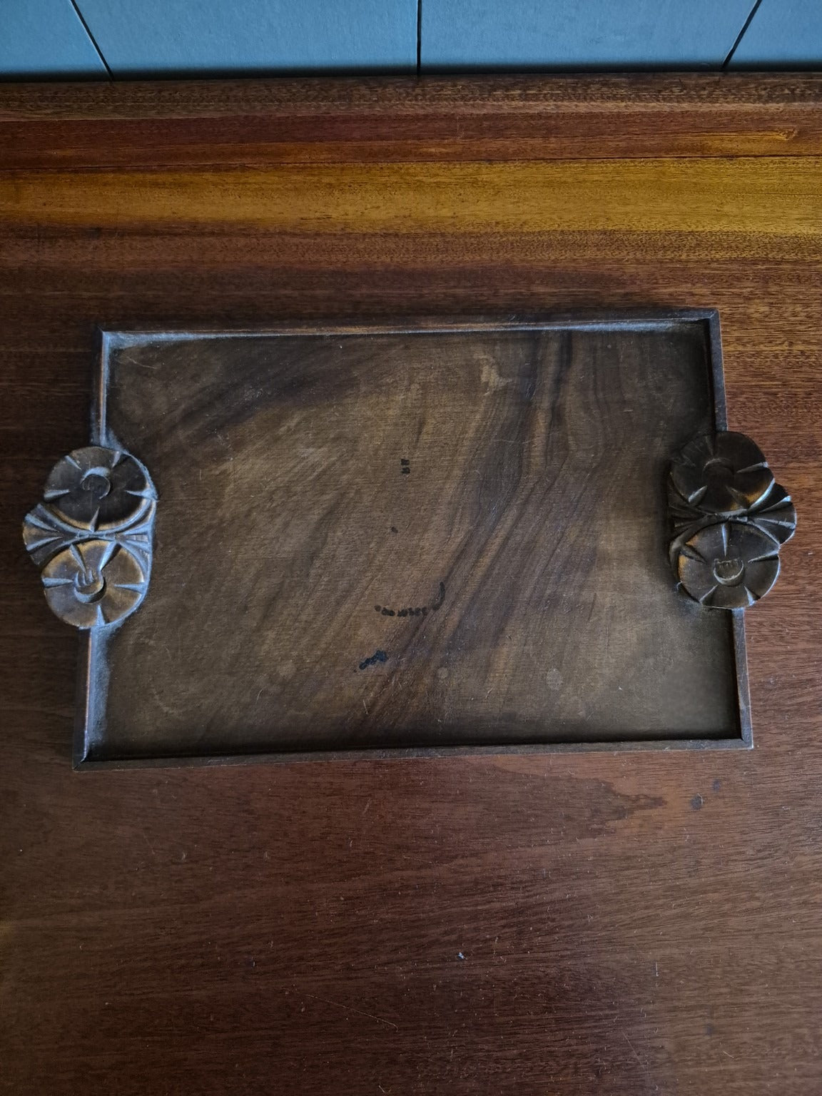 Antique Mahogany Tray