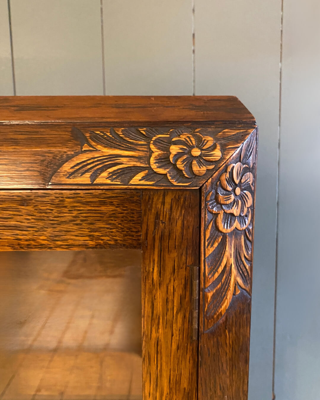 Art Deco Glazed Oak Bookcase