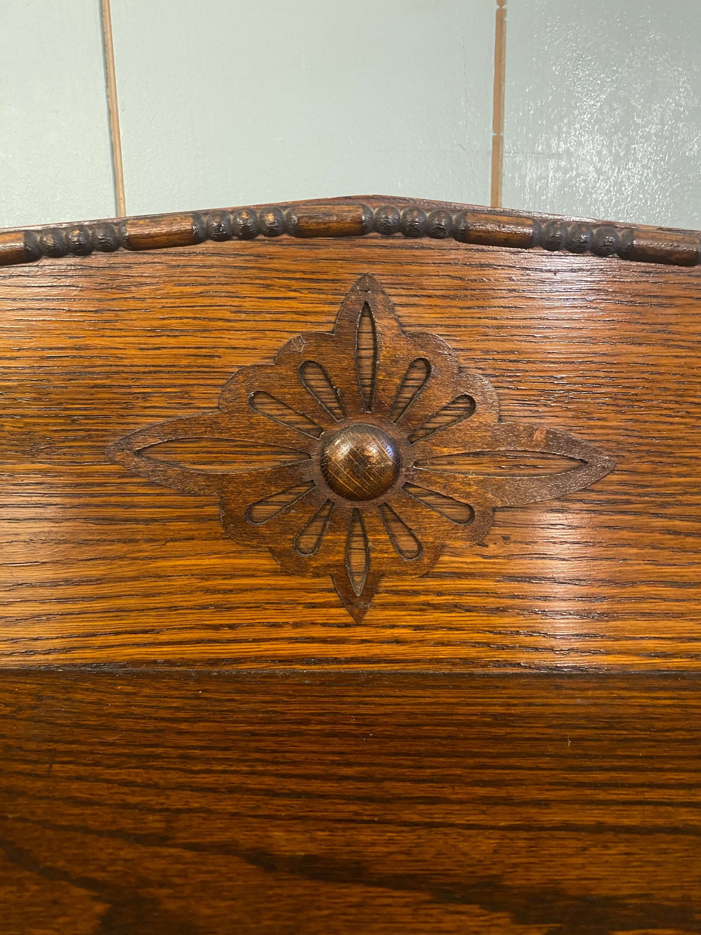 Arts and Crafts Glazed Oak Bookcase