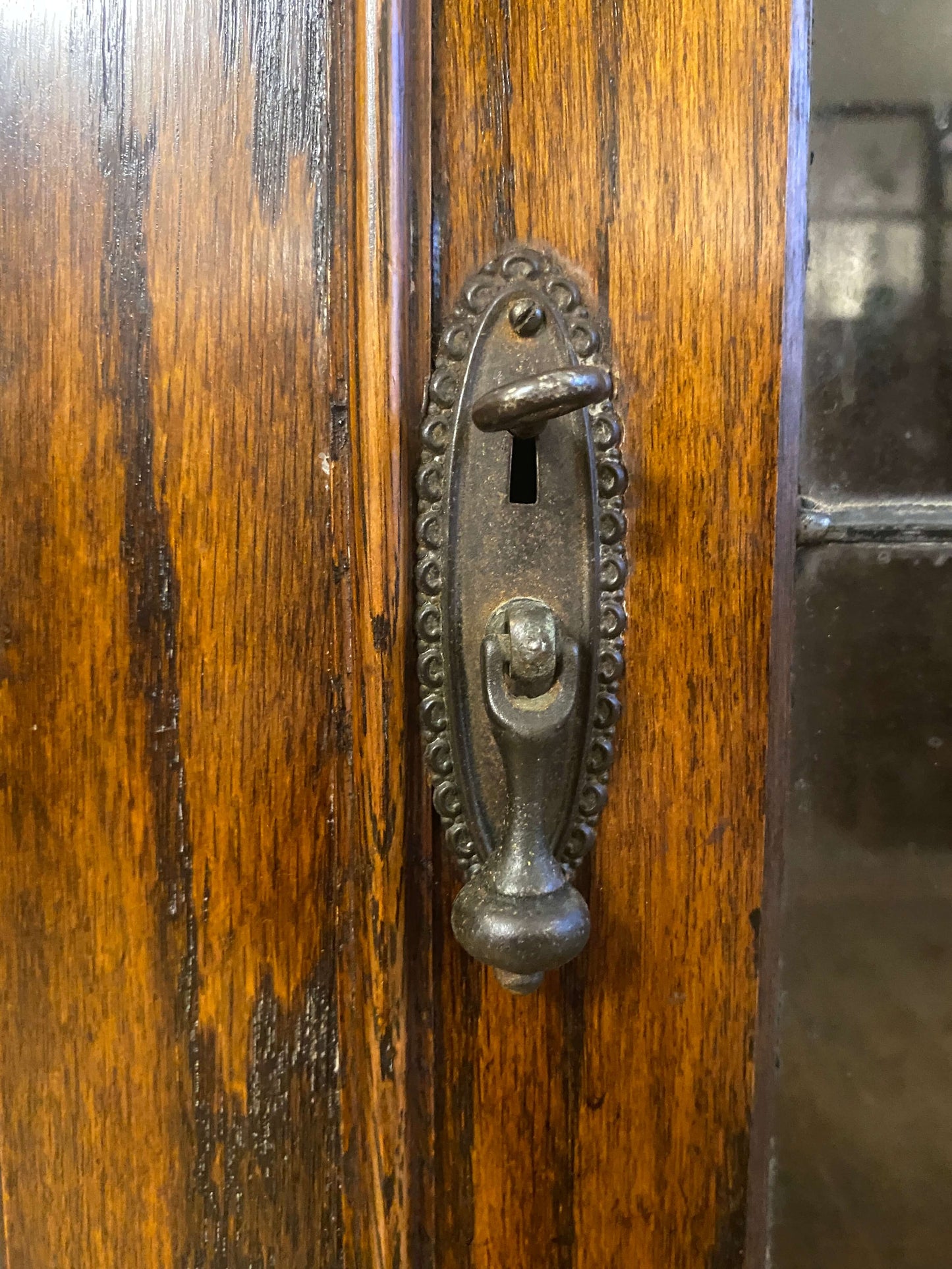 Arts and Crafts Glazed Oak Bookcase