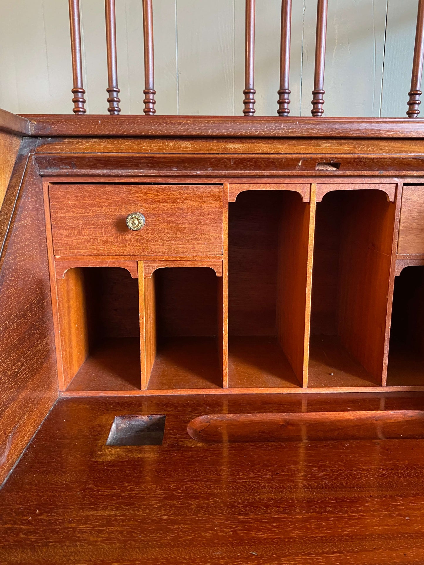 Arts And Crafts Marquetry Inlaid Bureau