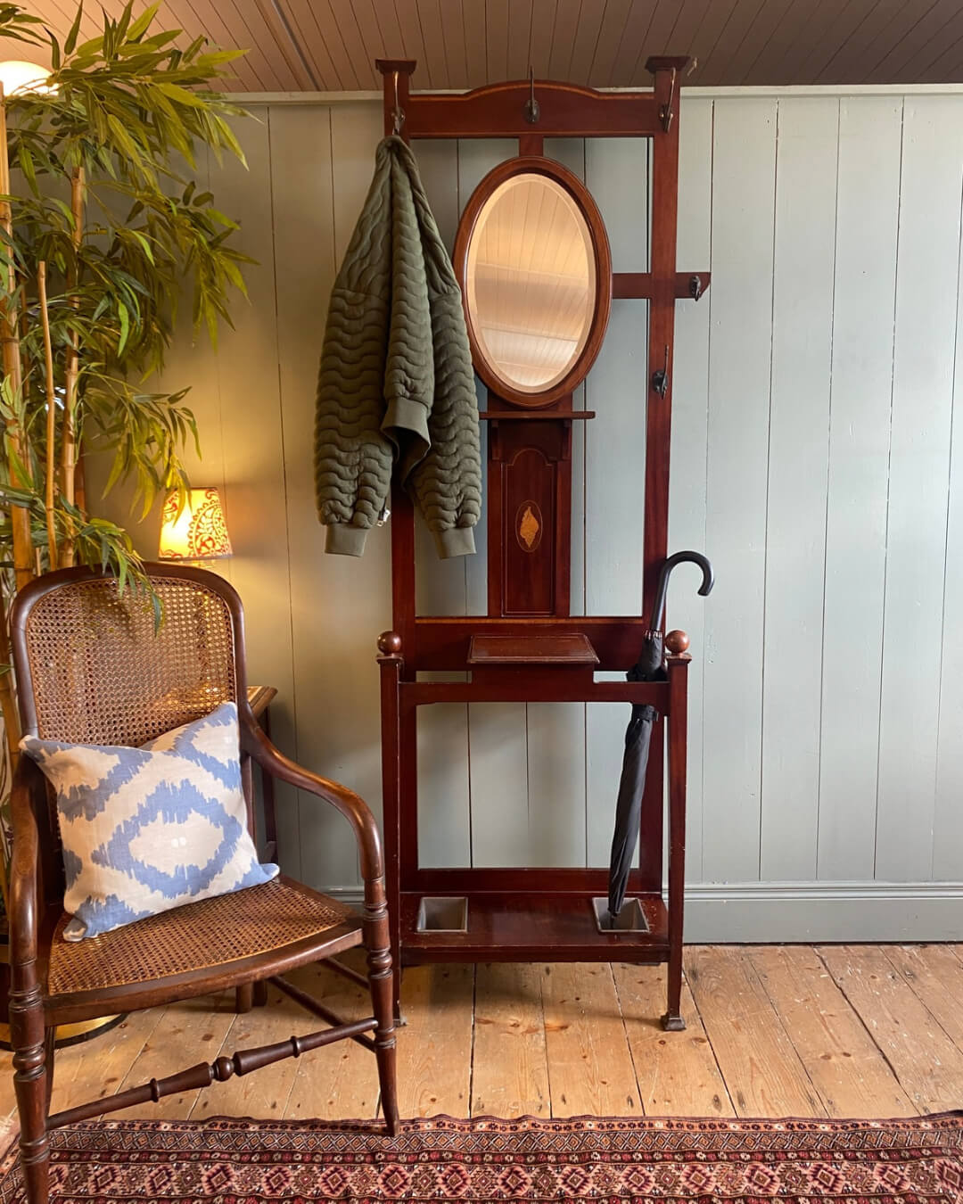 Arts And Crafts Mahogany Hall Stand c1900