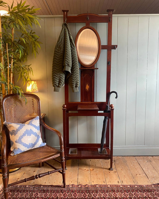 Arts And Crafts Mahogany Hall Stand c1900
