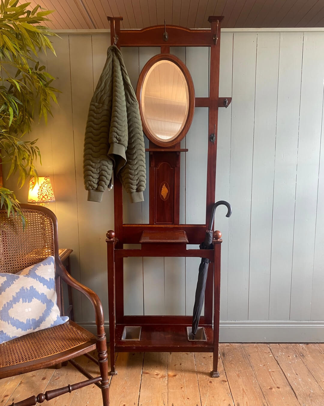 Arts And Crafts Mahogany Hall Stand c1900