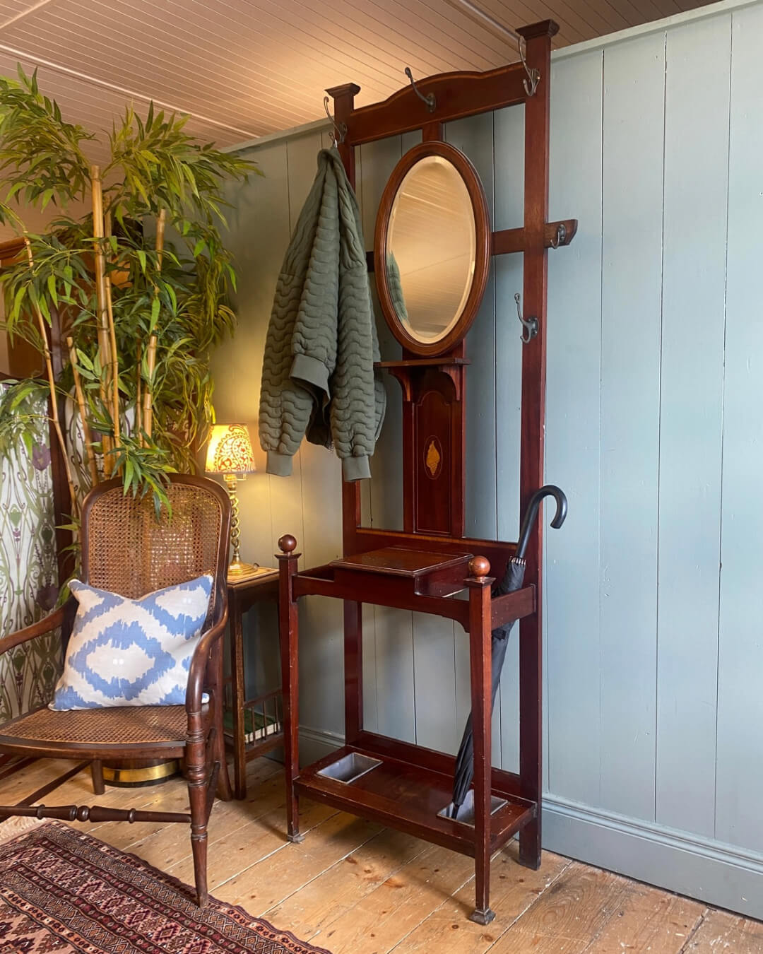Arts And Crafts Mahogany Hall Stand c1900