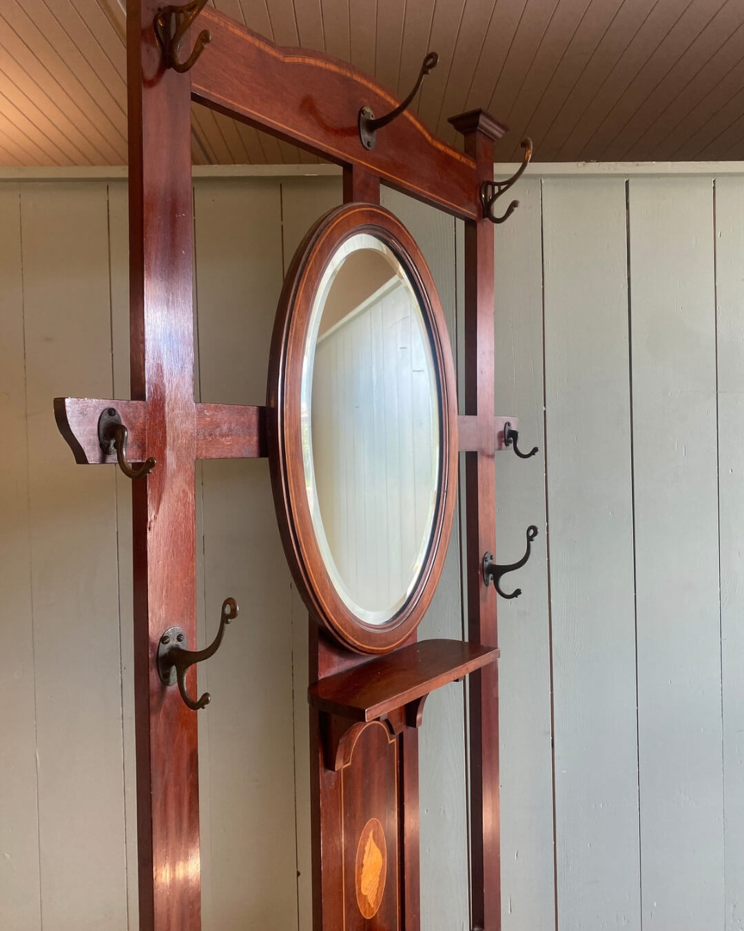 Arts And Crafts Mahogany Hall Stand c1900
