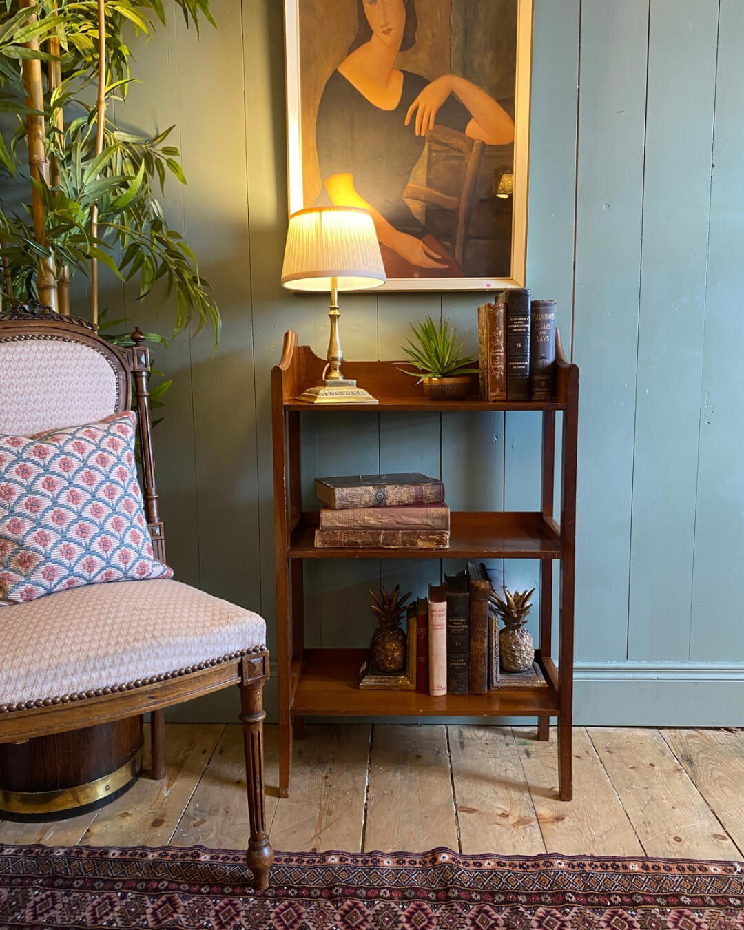 Arts And Crafts Mahogany Open Bookcase