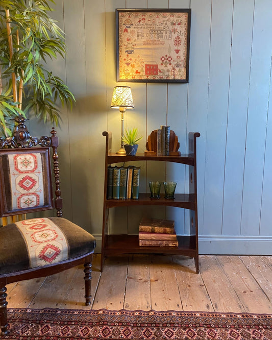 Arts and Crafts Mahogany Open Bookshelf