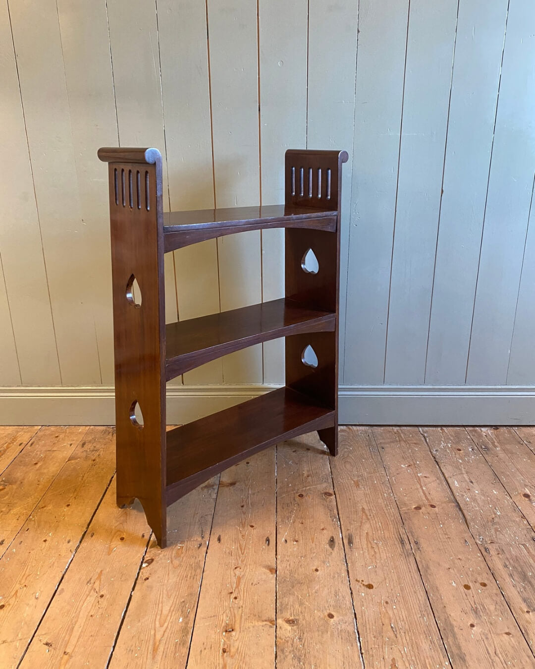 Arts and Crafts Mahogany Open Bookshelf