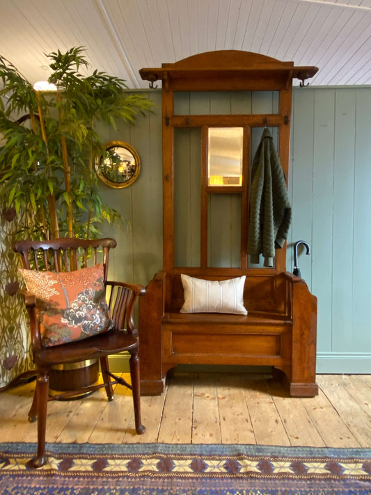 Arts & Crafts Oak Hall Stand