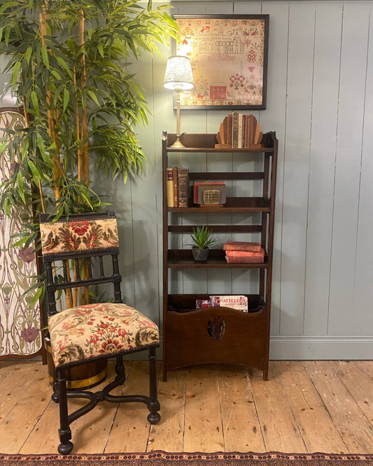 Arts and Crafts Slim Open Bookcase