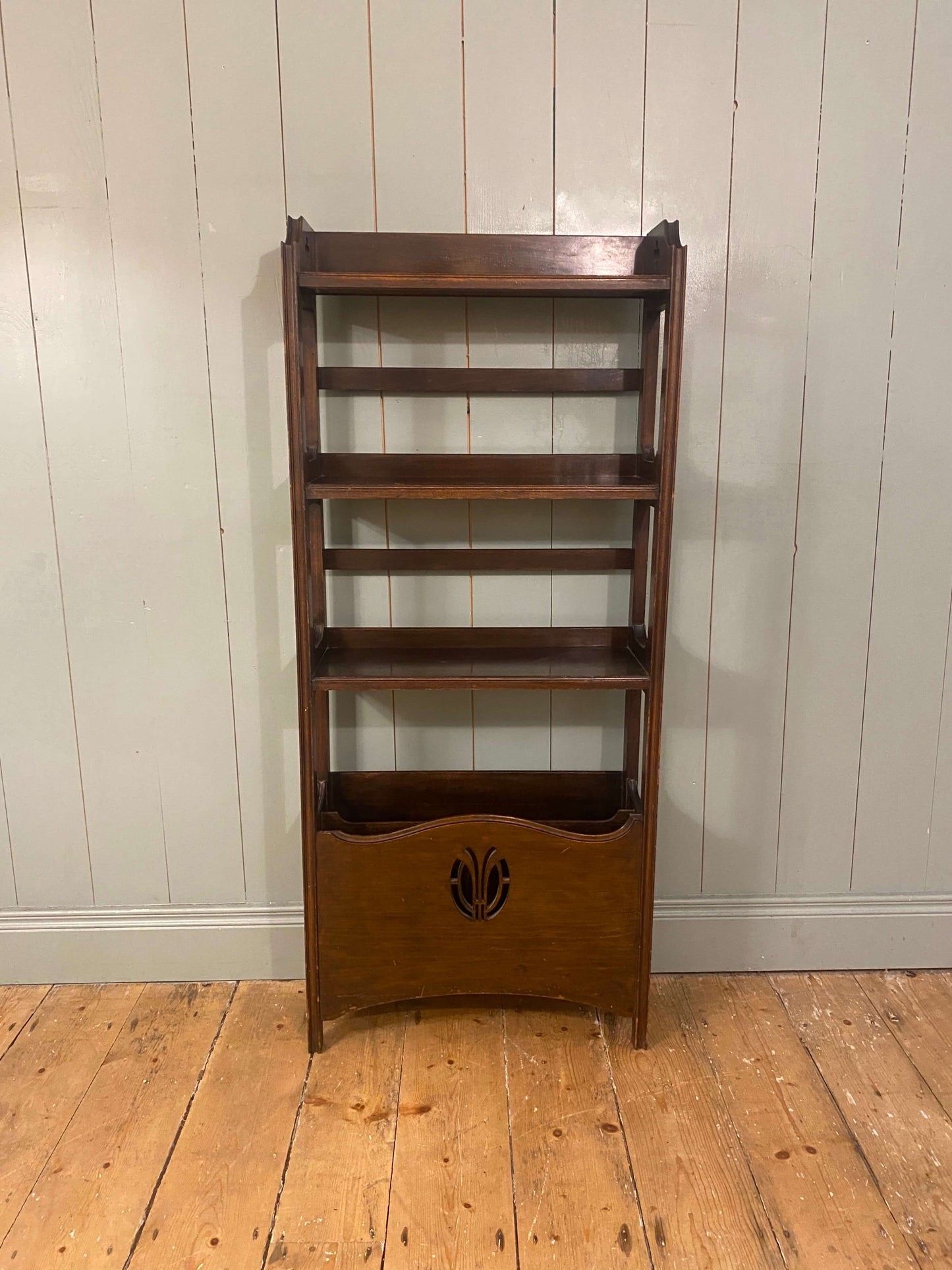 Arts and Crafts Slim Open Bookcase