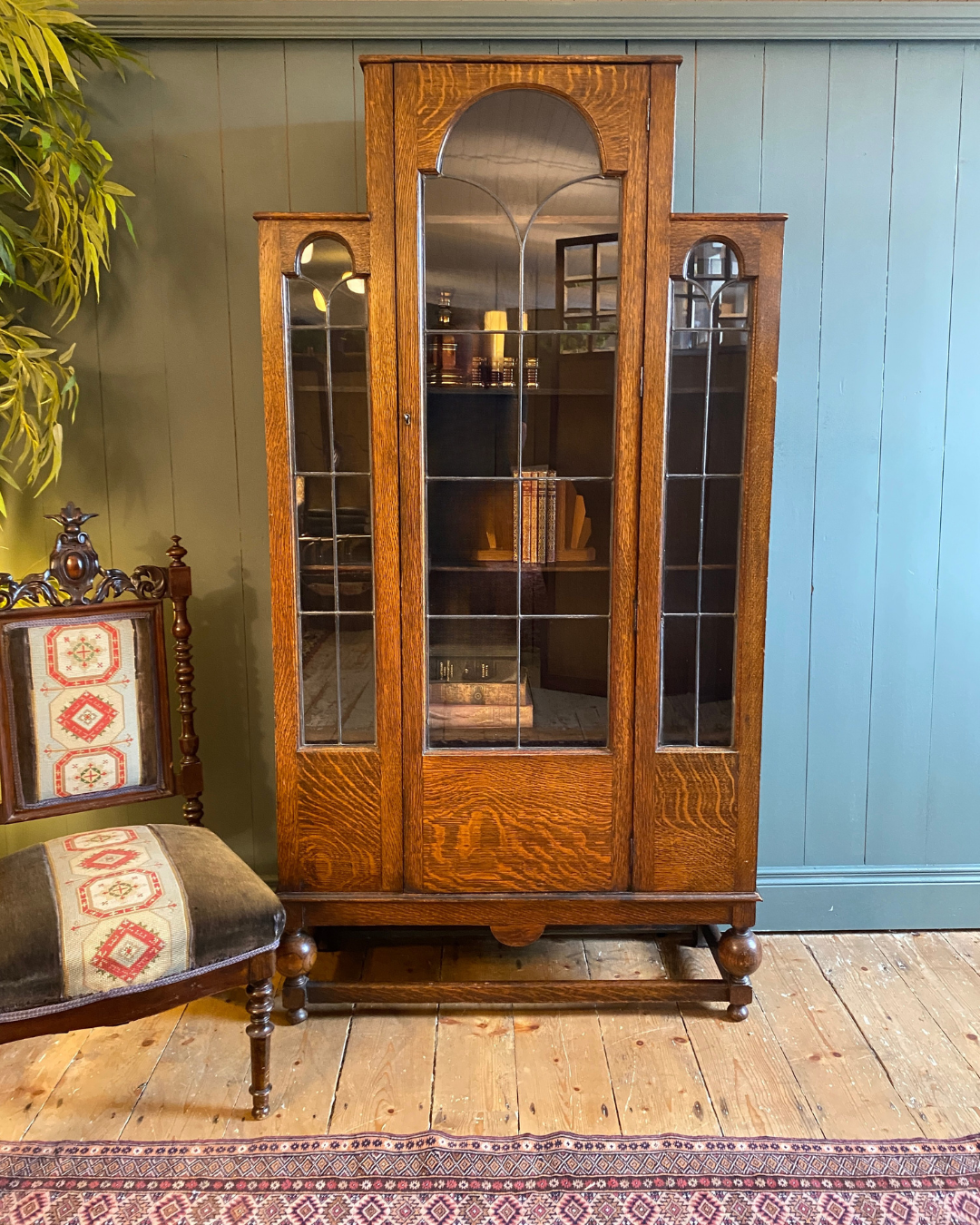 Arts & Crafts Glazed Bookcase