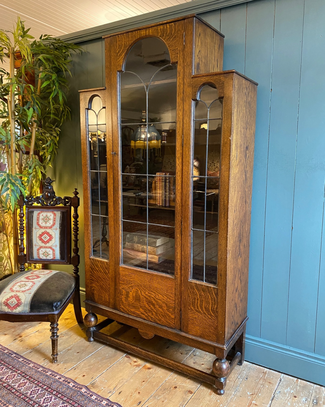 Arts & Crafts Glazed Bookcase