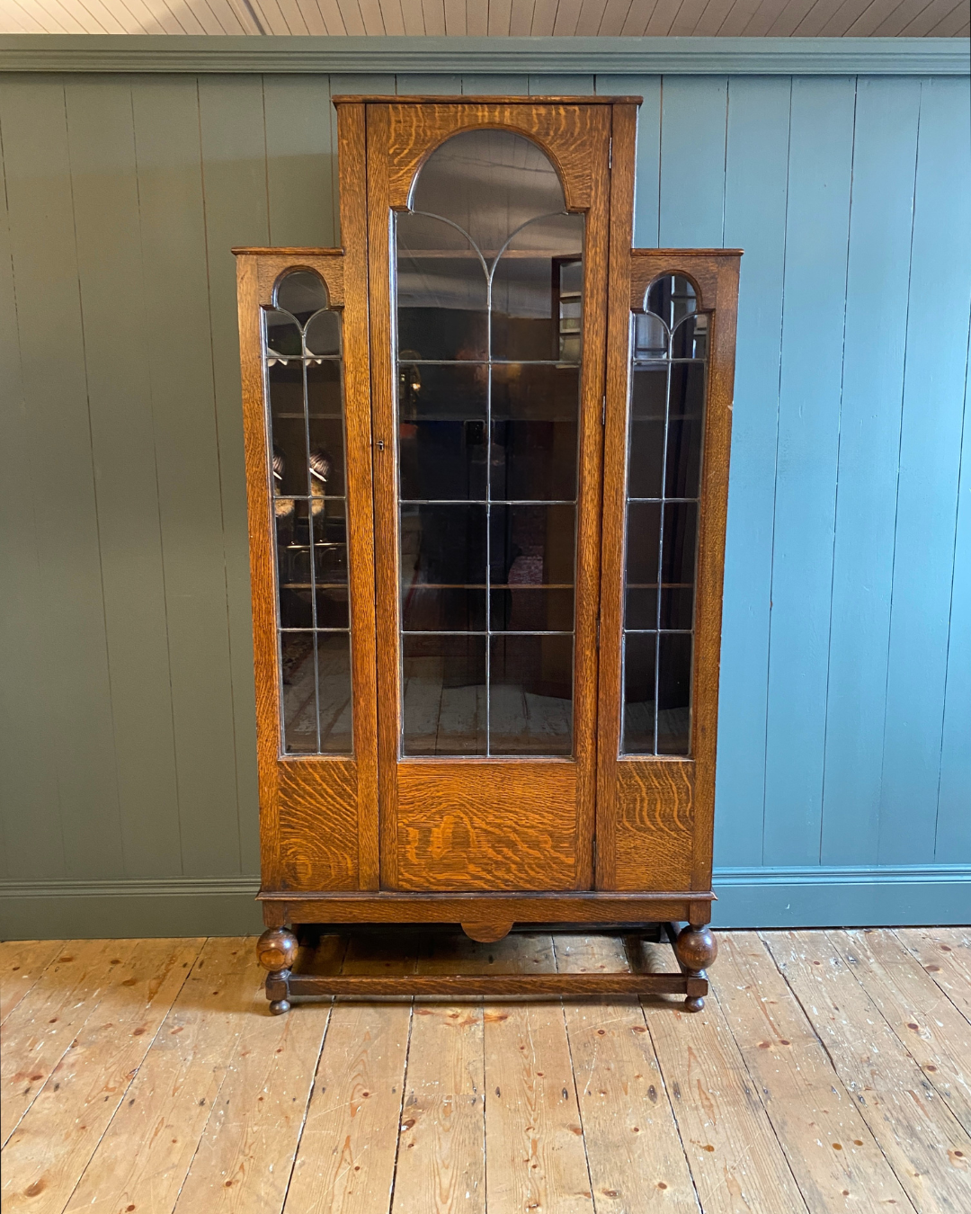 Arts & Crafts Glazed Bookcase