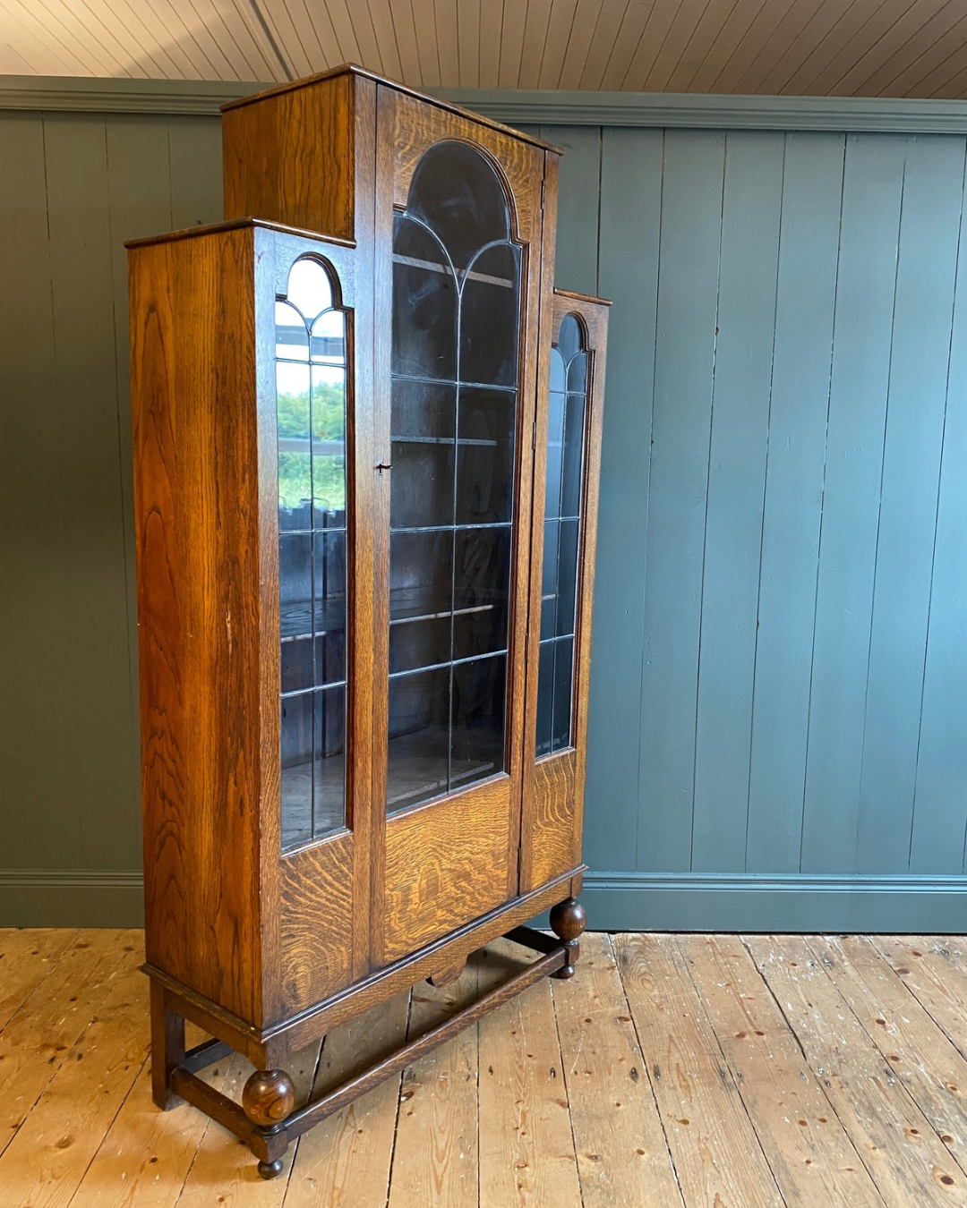 Arts & Crafts Glazed Bookcase