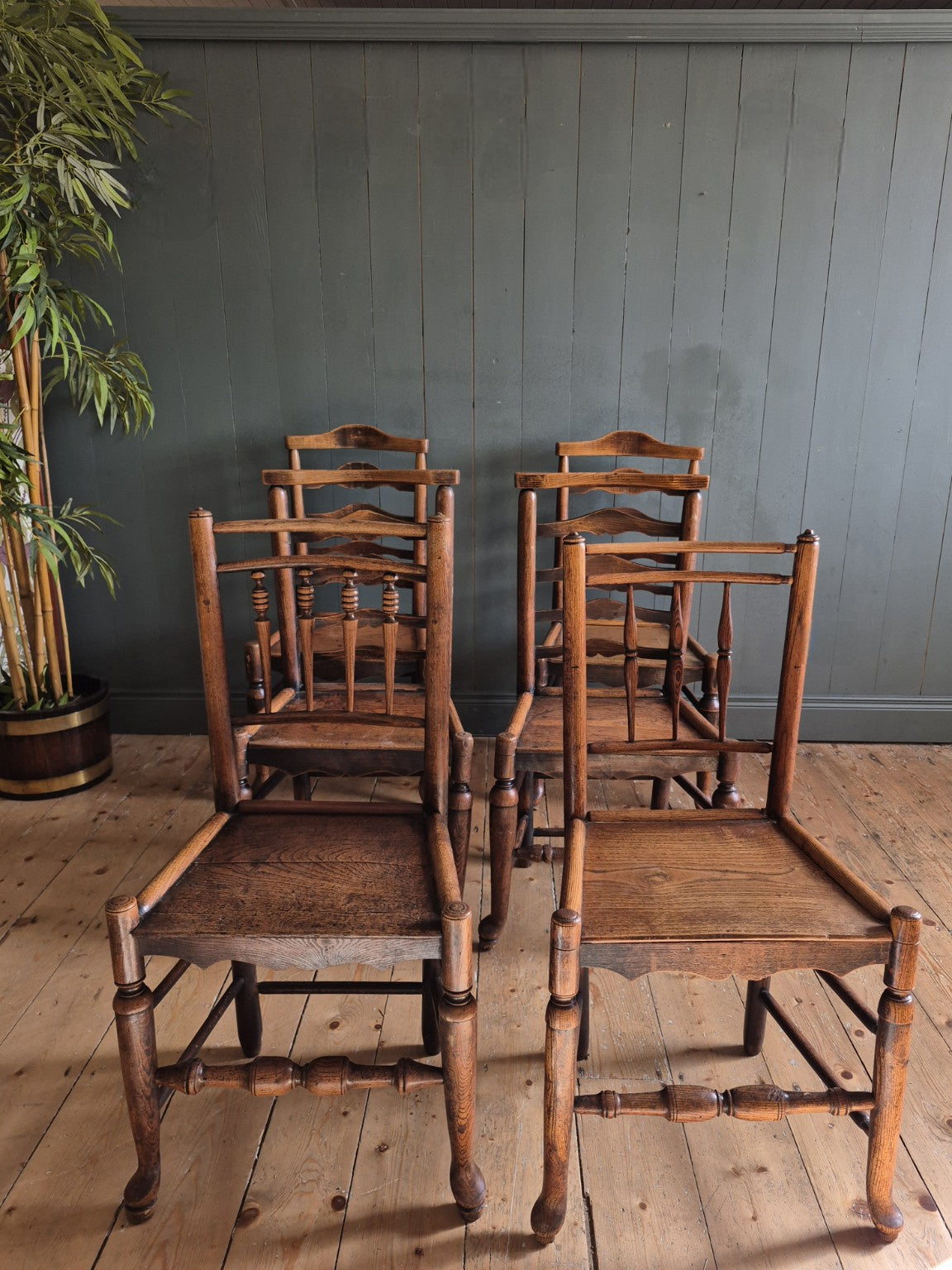 Set of Arts and Crafts Dining Chairs