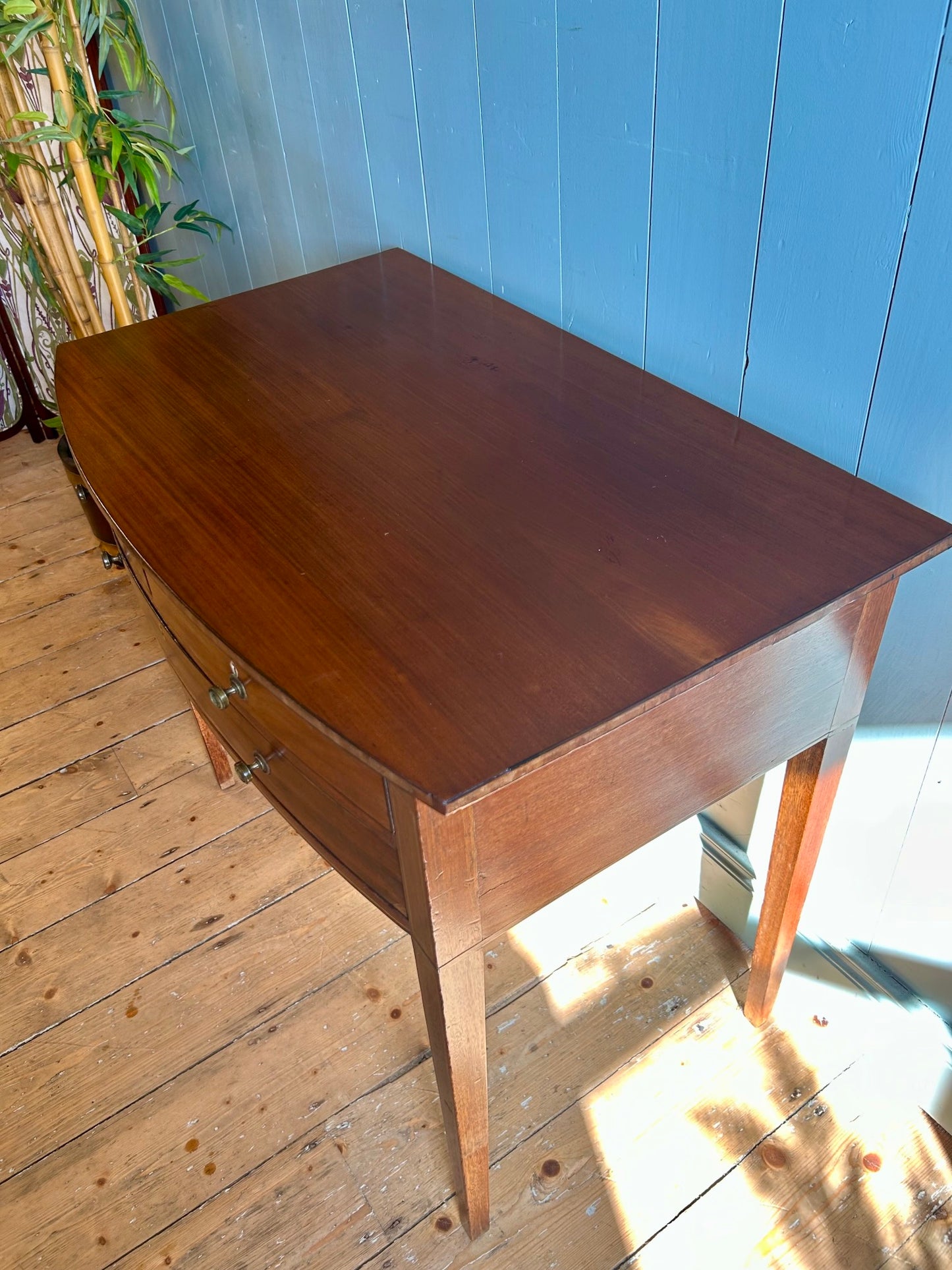Victorian Bow Front Hall Table or Console