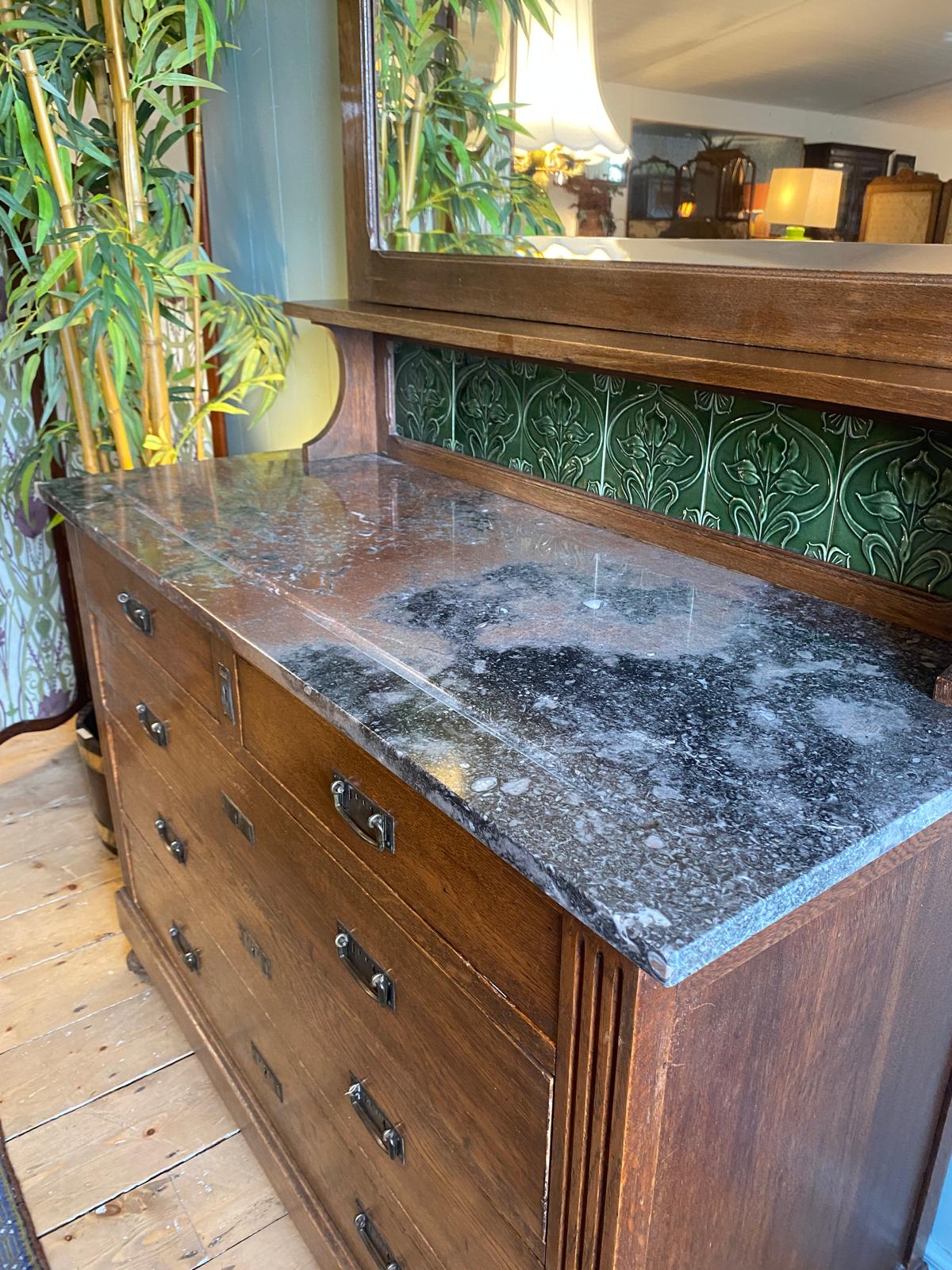 Late Victorian Dressing Chest with Mirror