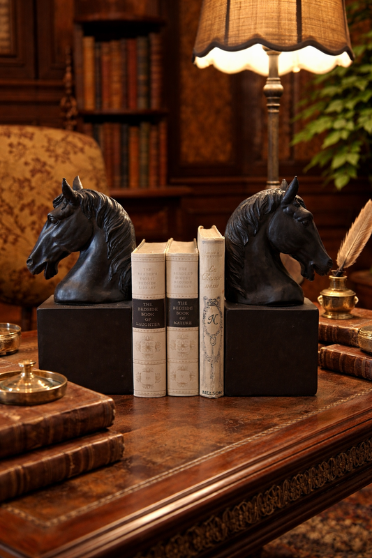 Black Horse Bookends