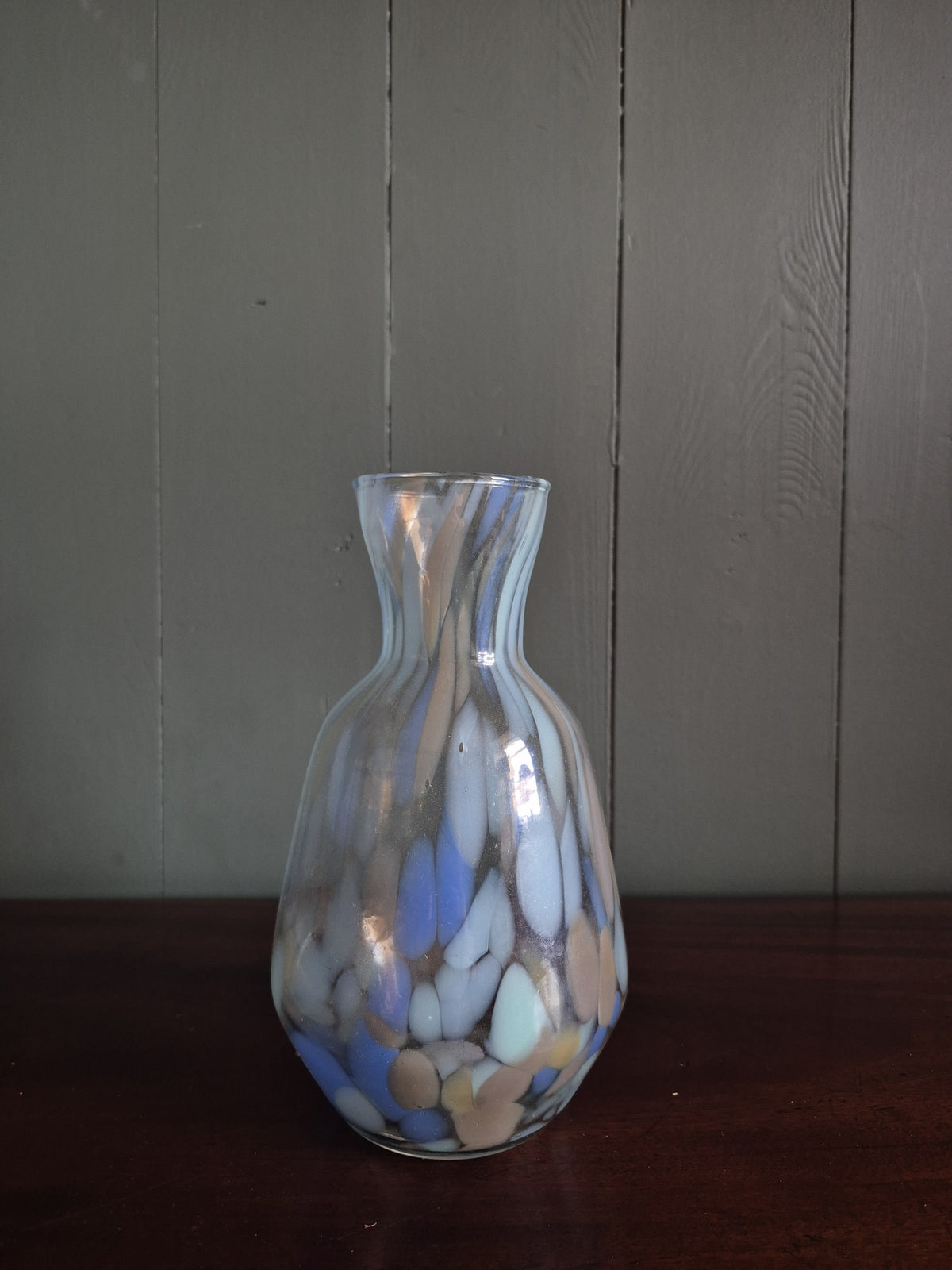 Blue Aqua Coloured Glass Jug