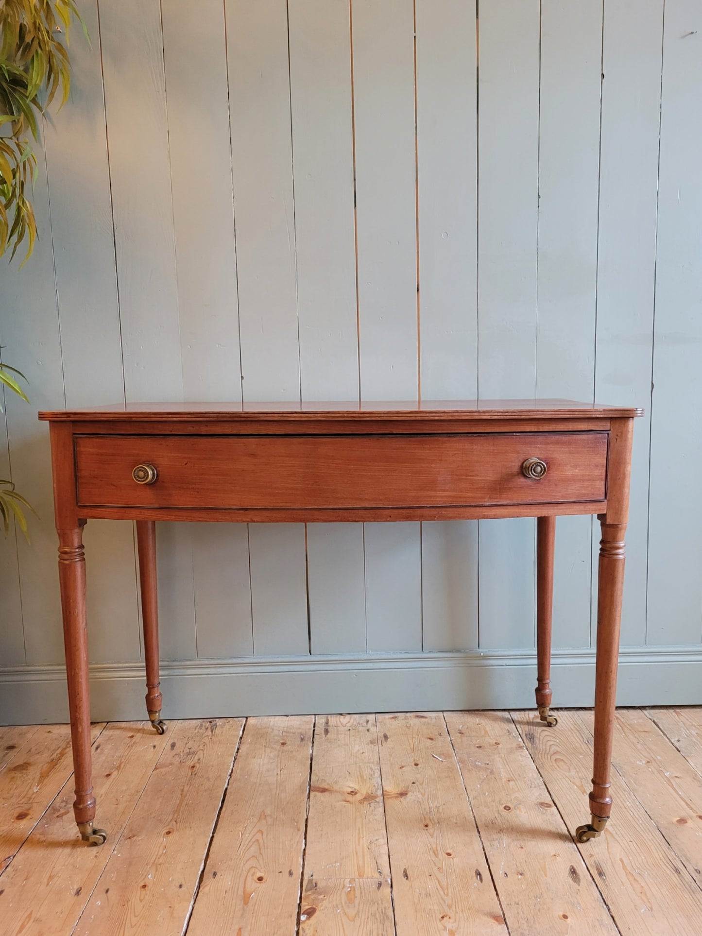 Bow Front Antique Console Table