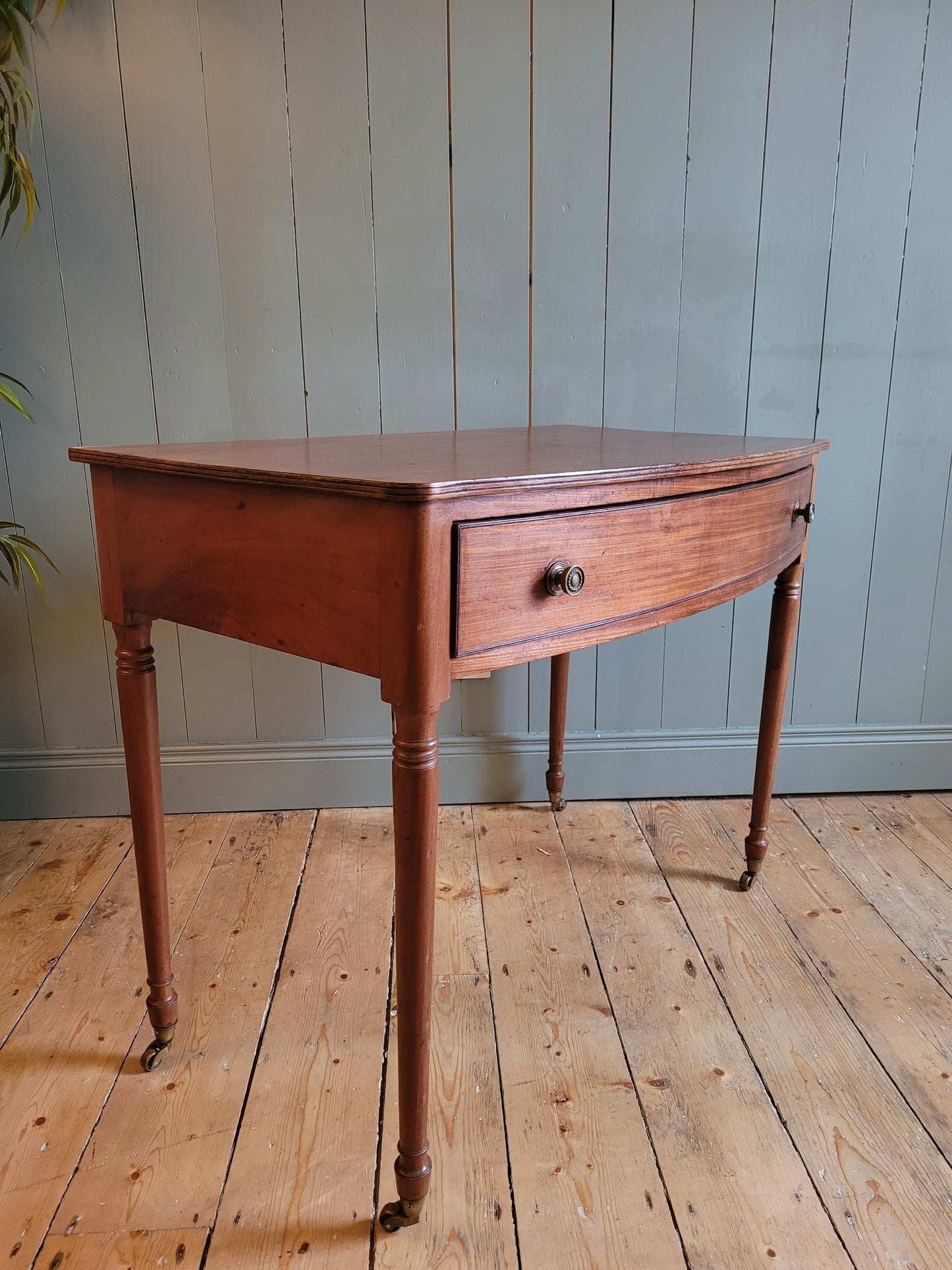 Bow Front Antique Console Table